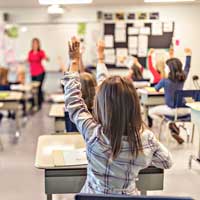 School kids in class